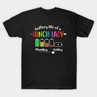 Battery  Of A School Lunch  Cafeteria Worker T-Shirt